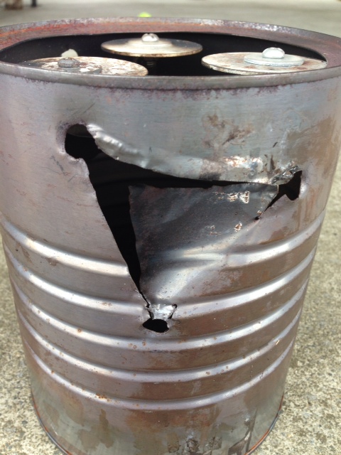 Detail of secondary air port.